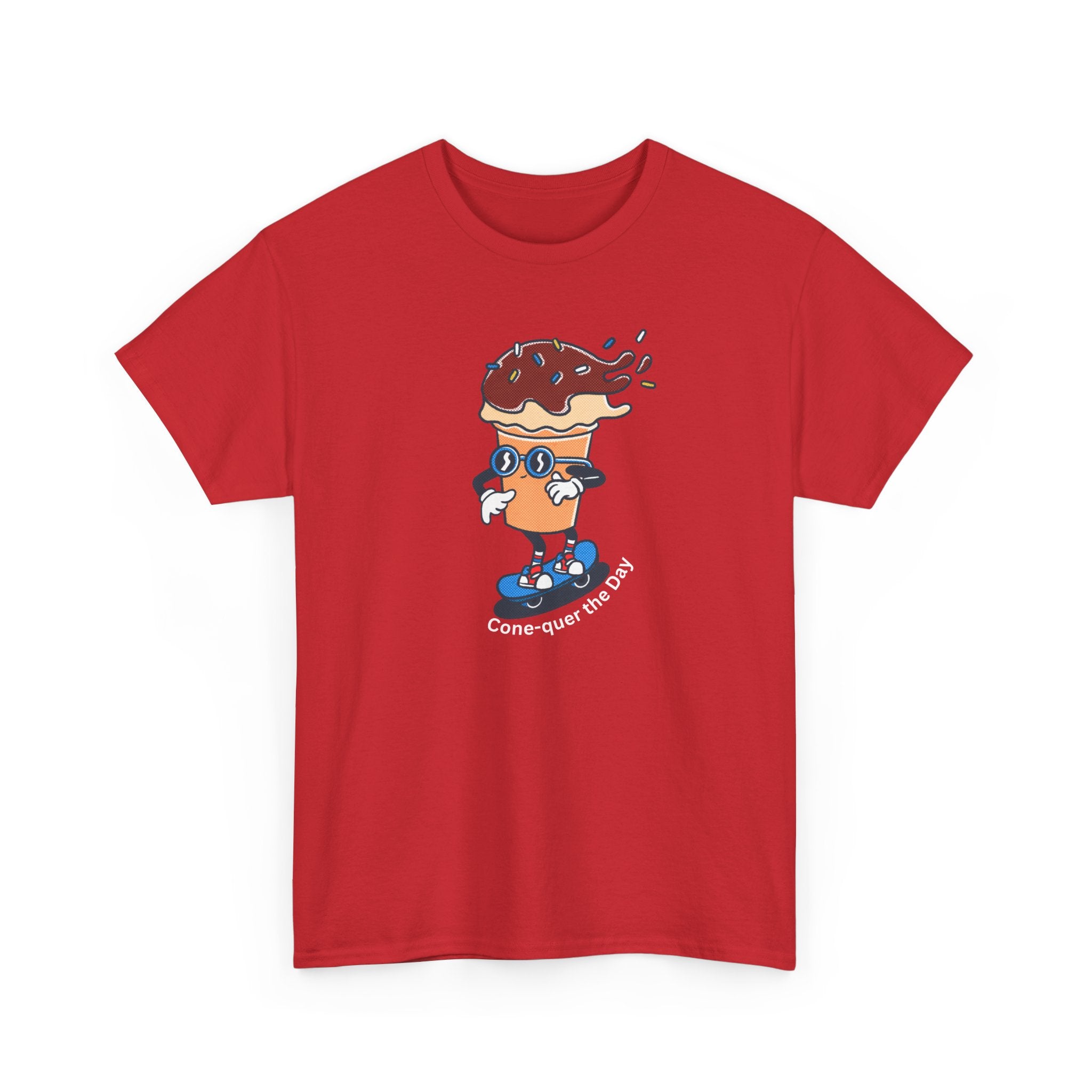 Donut Skateboard Cartoon Tee — "Can’t Stop Me" Graphic T-Shirt