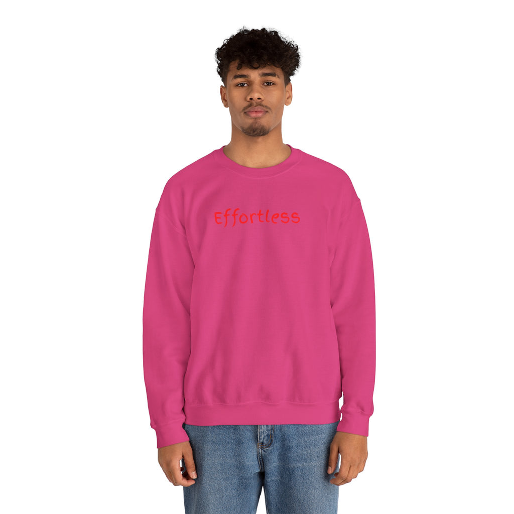 Effortless Crewneck Sweatshirt — Minimal Red Script Comfort Pullover