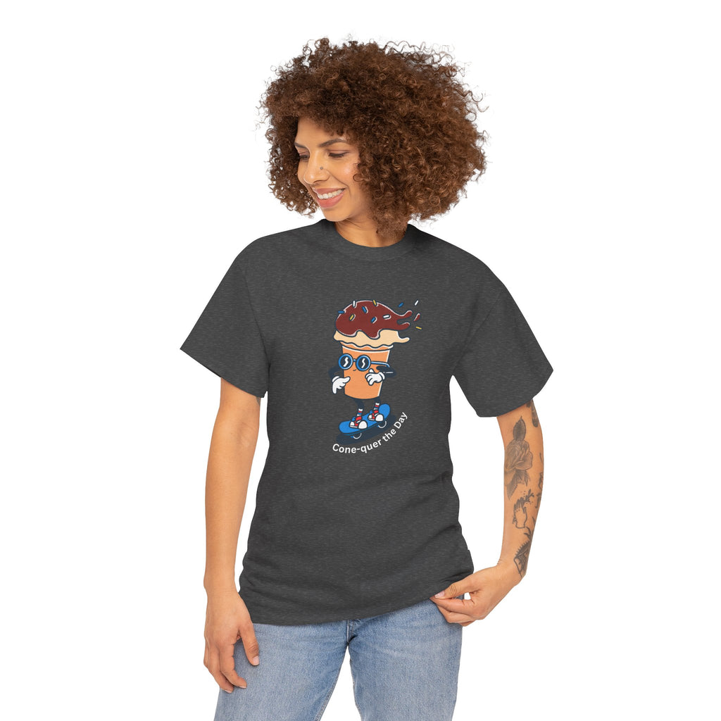 Donut Skateboard Cartoon Tee — "Can’t Stop Me" Graphic T-Shirt
