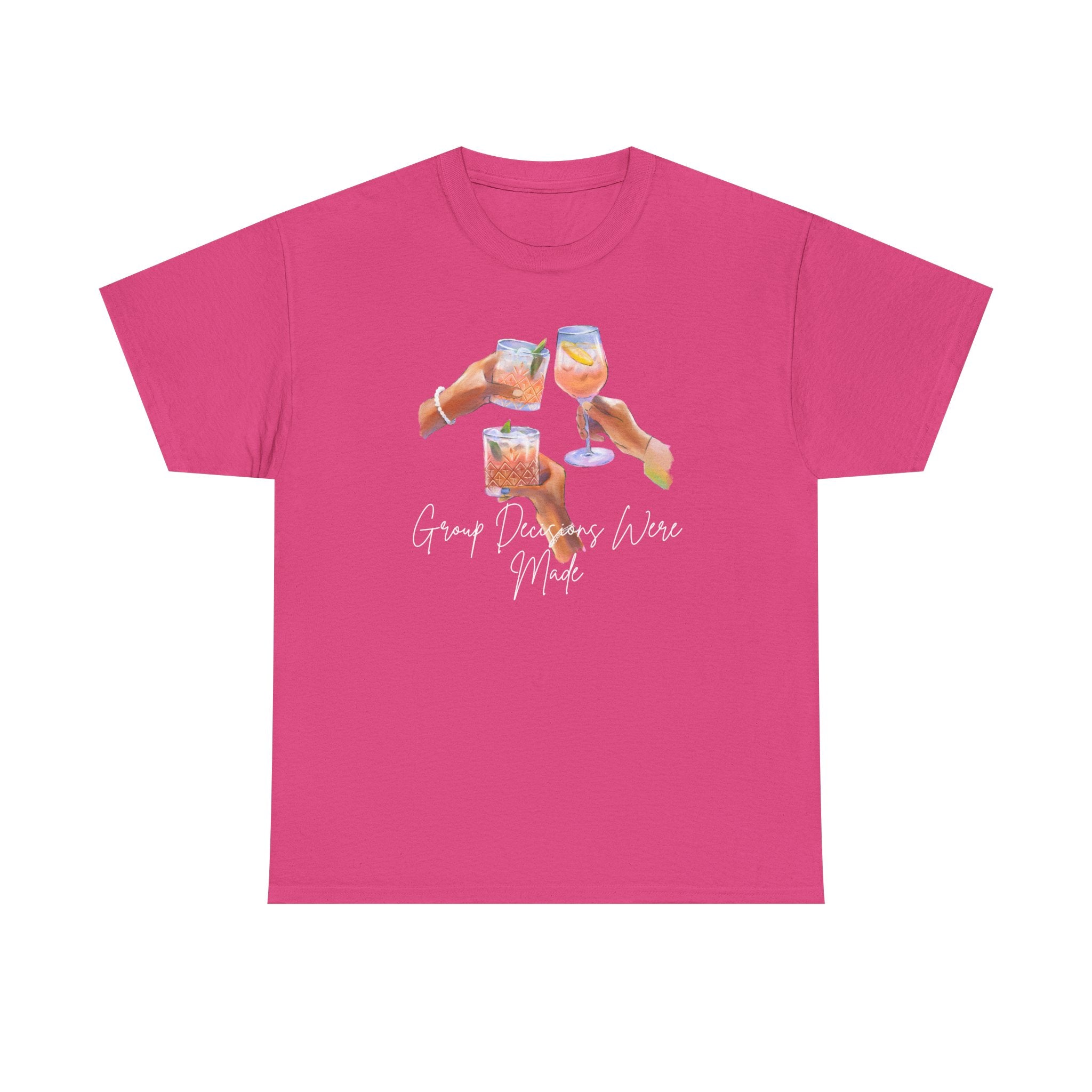 Cheers Wine T-Shirt — "Good Days Are Here" Toast Graphic Tee