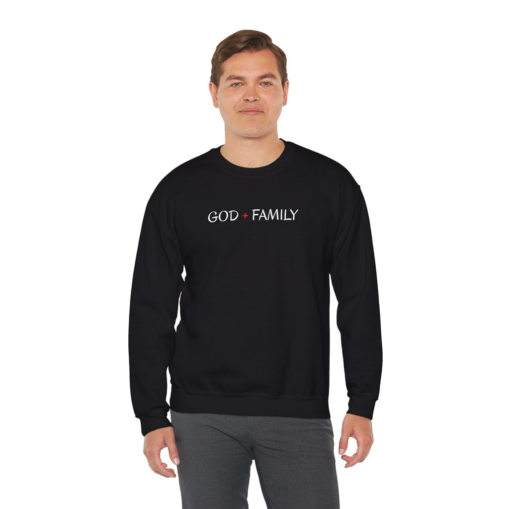 God + Family Crewneck Sweatshirt — Faith-Based Family Pullover
