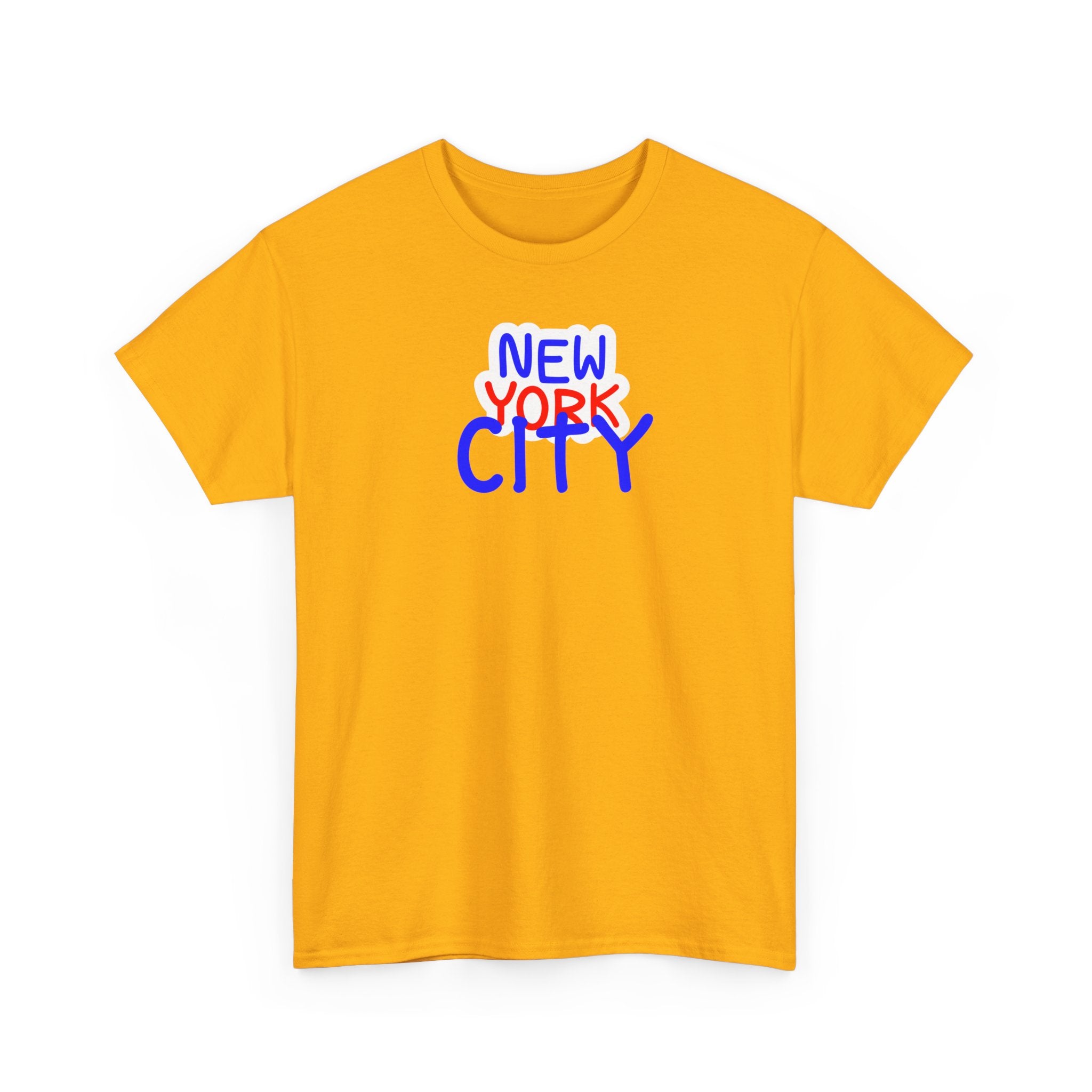 New York City Graphic Tee - Handwritten Red & Blue NYC T-Shirt