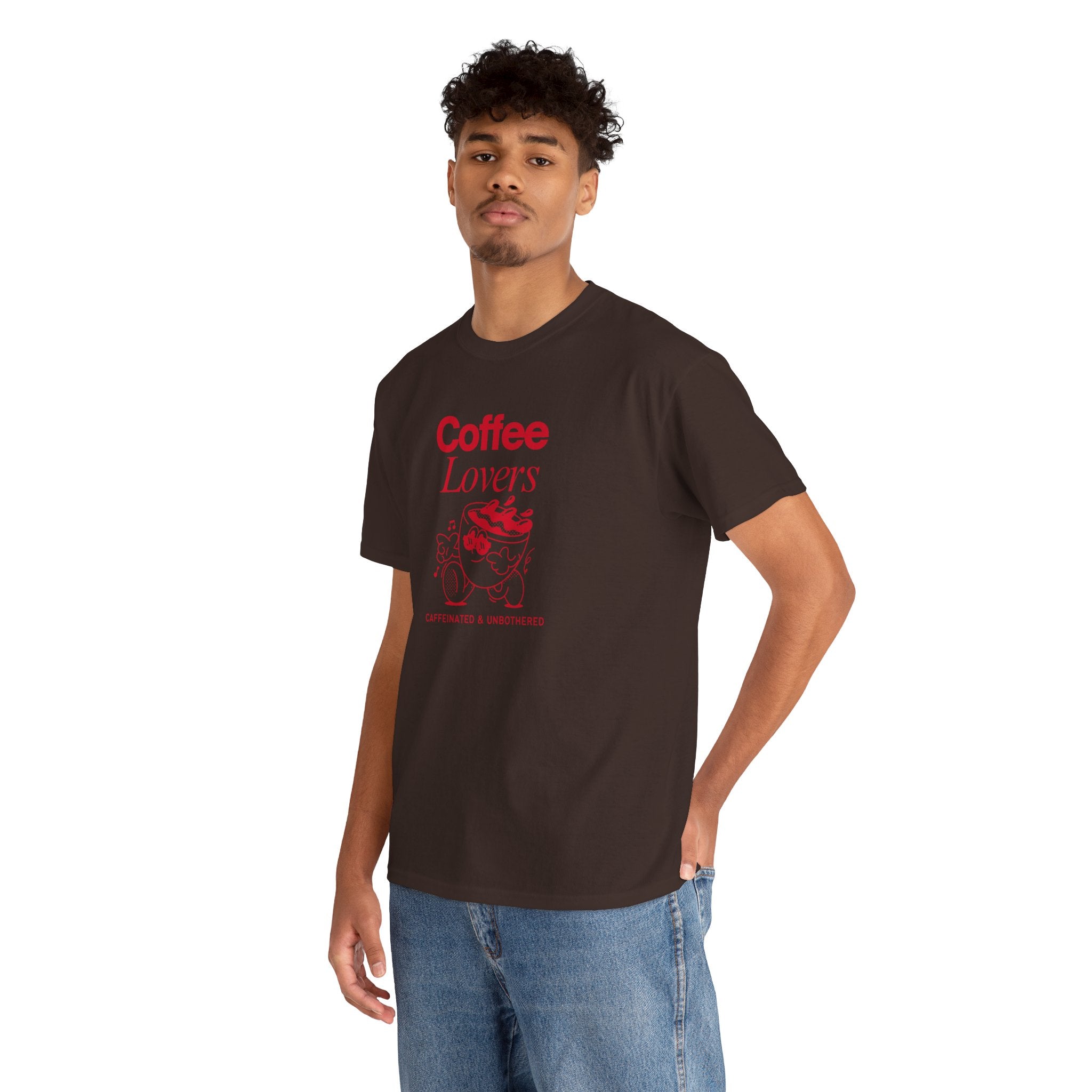 Coffee Lovers T-Shirt — Cute Red Coffee Cup Graphic Tee
