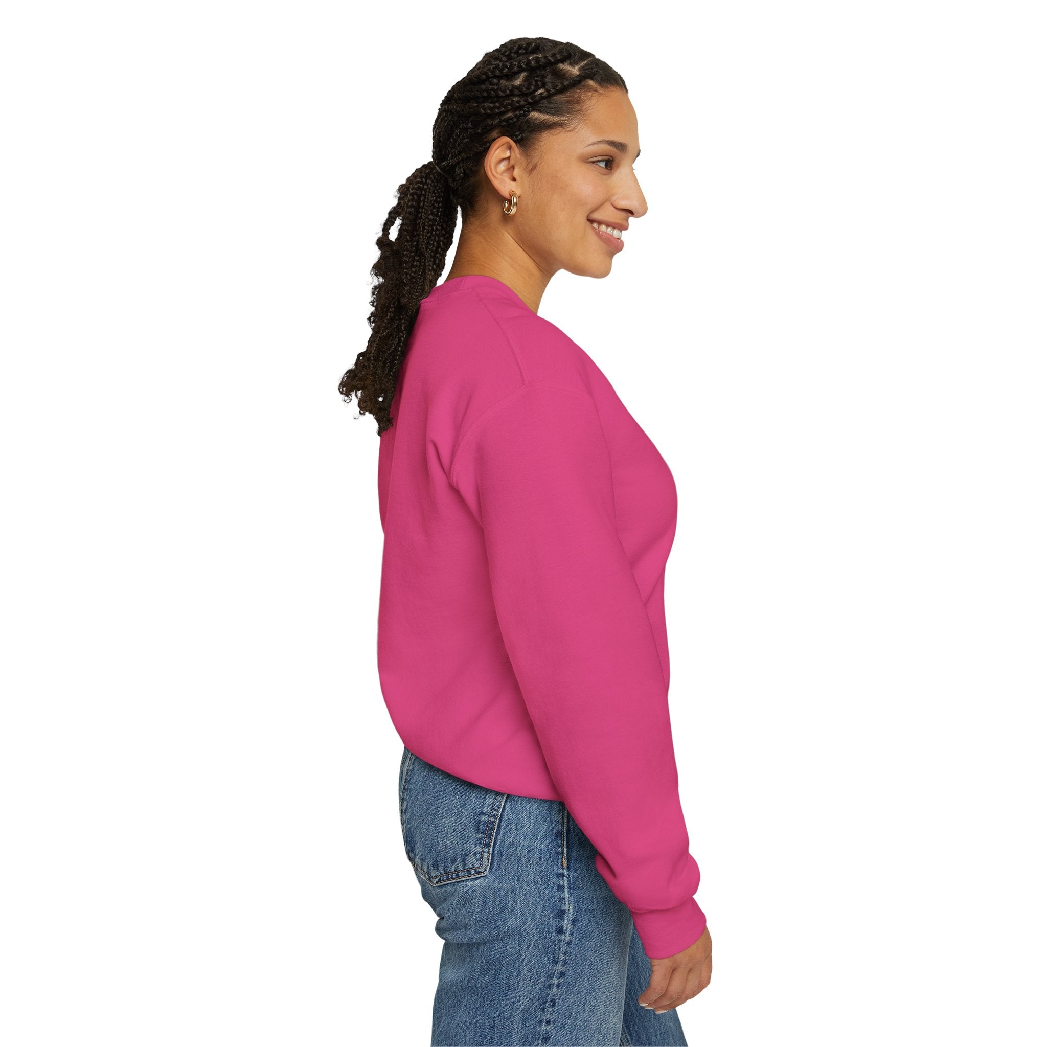 Effortless Crewneck Sweatshirt — Minimal Red Script Comfort Pullover