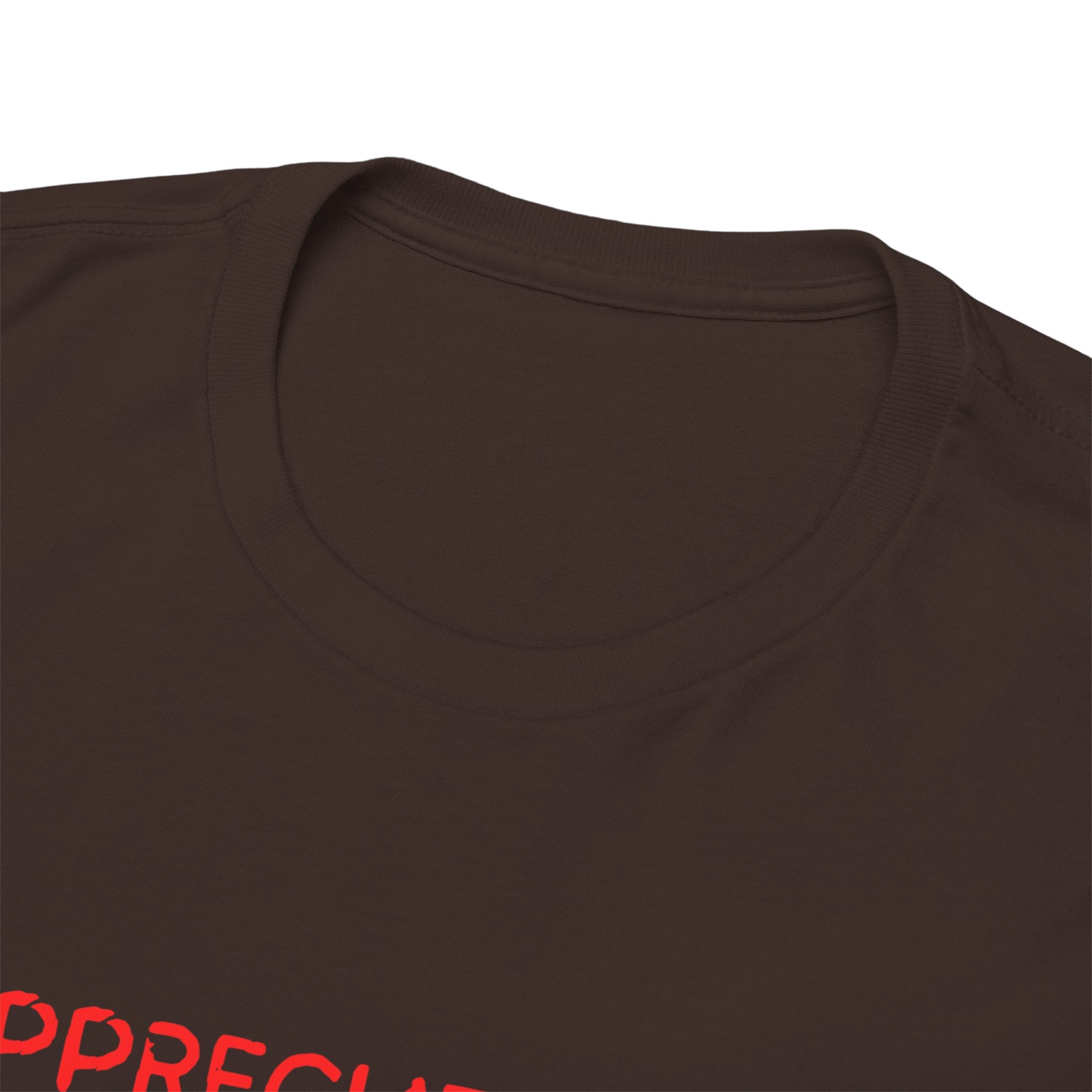 Appreciate You Tee – Minimalist Red Text Graphic T‑Shirt