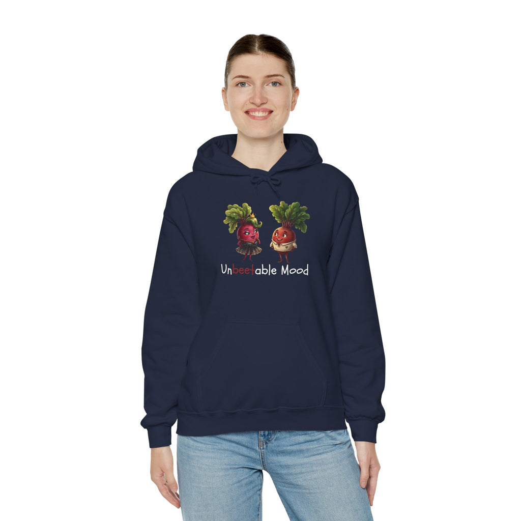 Radish 'Unbeetable Mood' Hoodie – Cute Veggie Couple Graphic Sweatshirt