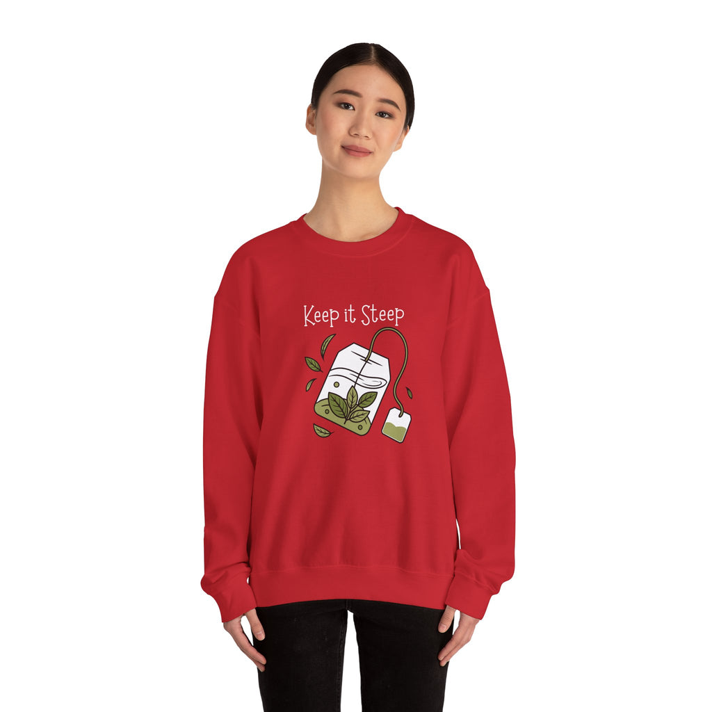 Crewneck Sweatshirt — Herbal Tea Bag Illustration | Cozy Botanical Gift