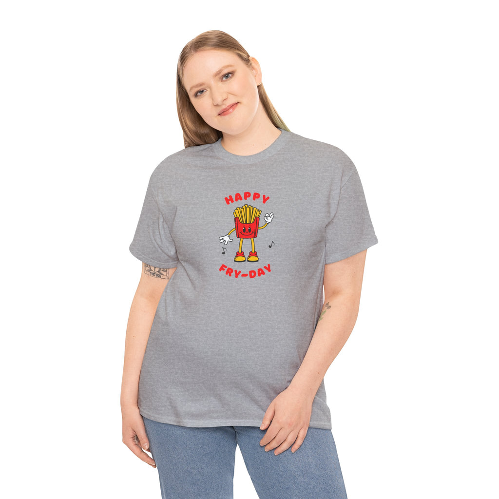 Happy Fry-Day T-Shirt — Cute Dancing Fries Graphic Tee