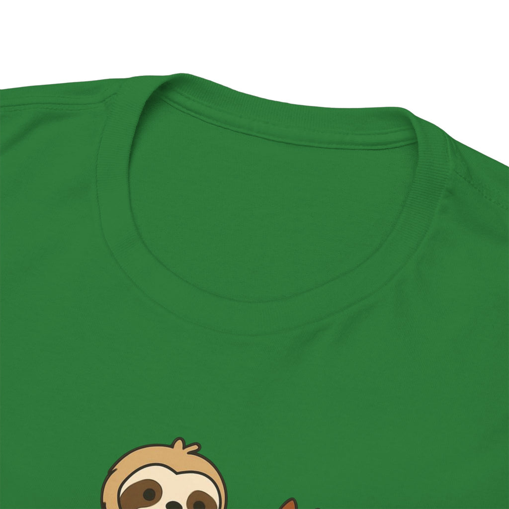 Sloth on Horse Tee — "Work Smarter, Not Faster" Cute Casual Graphic T-Shirt