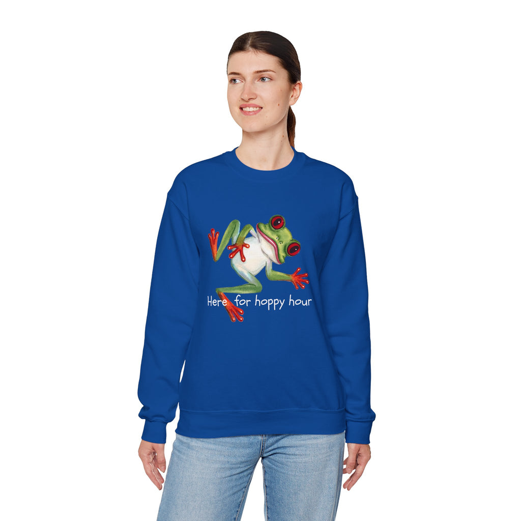 Frog 'Here for Hoppy Hour' Crewneck Sweatshirt