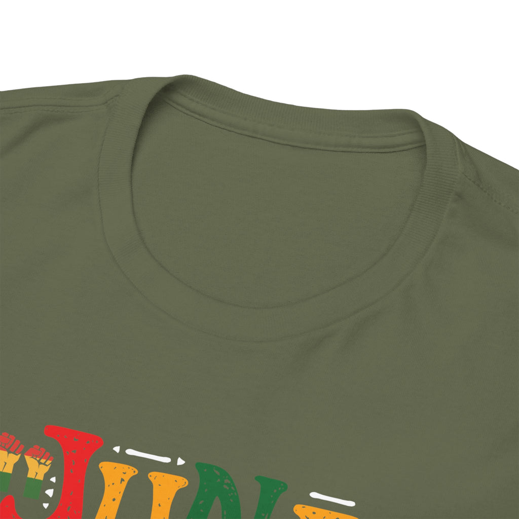 Juneteenth Graphic T-Shirt — Colorful Retro "Juneteenth" Tee (Jun 19 Celebration)