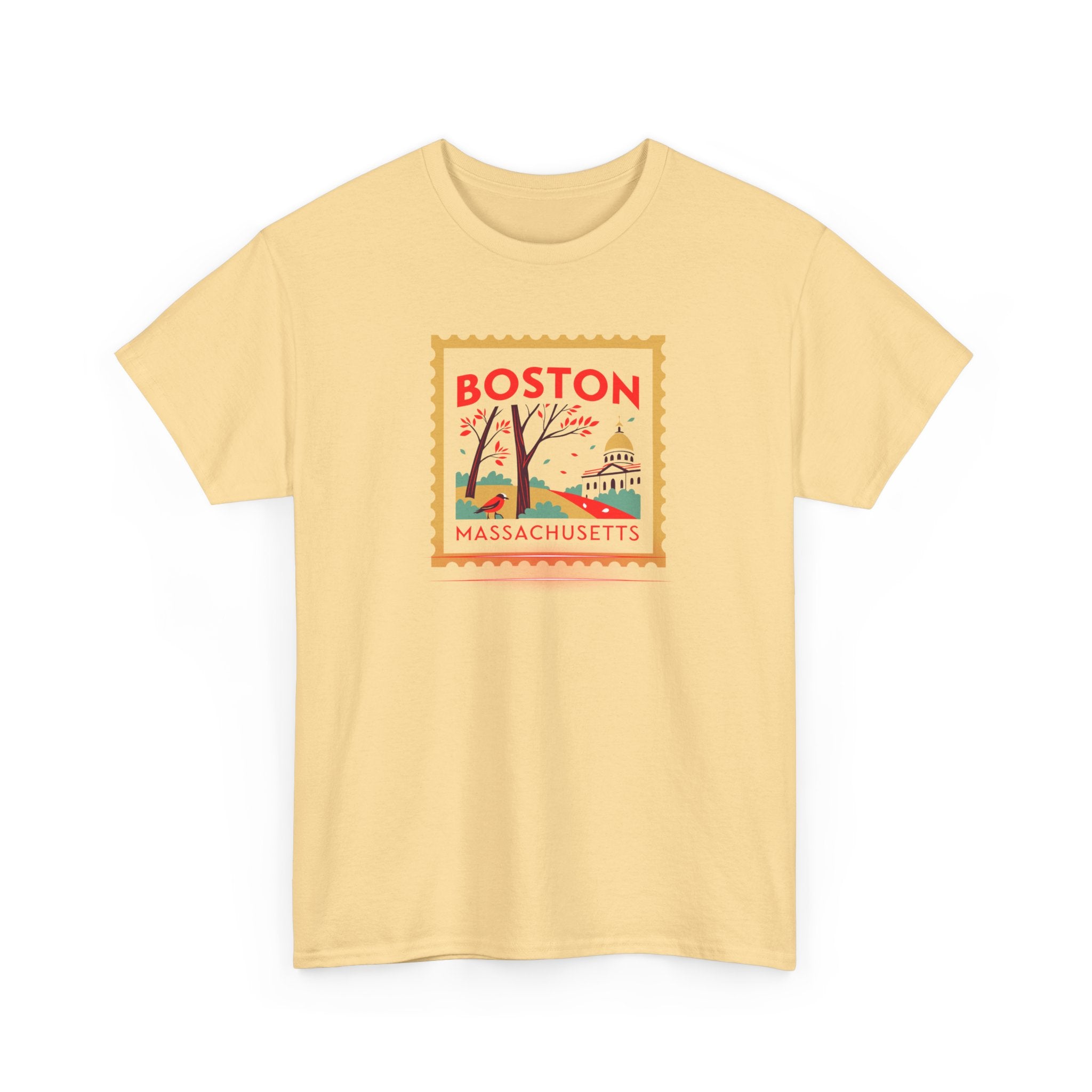 Boston Massachusetts Stamp Graphic Tee