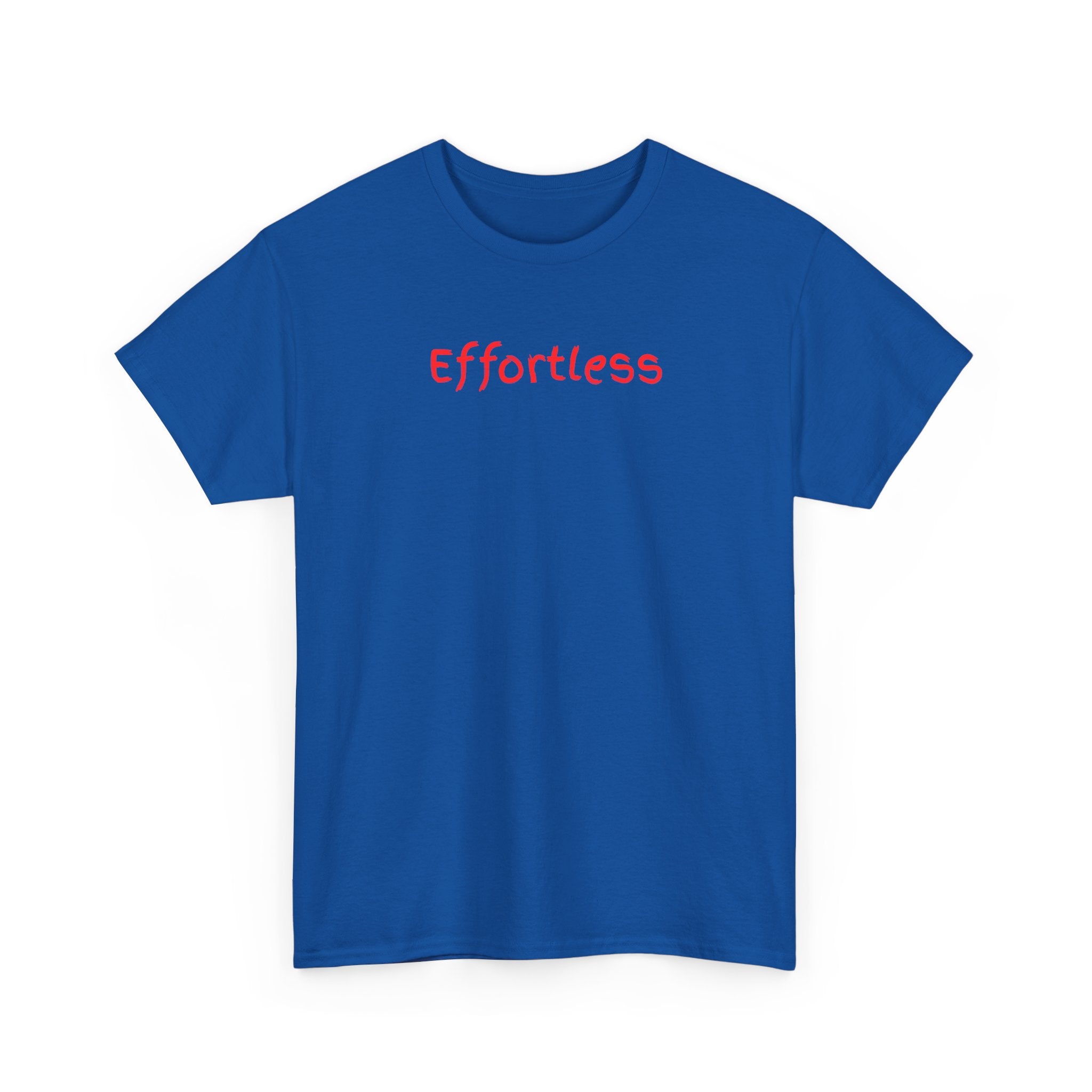 Effortless Tee — Minimal Red Script Graphic T-Shirt
