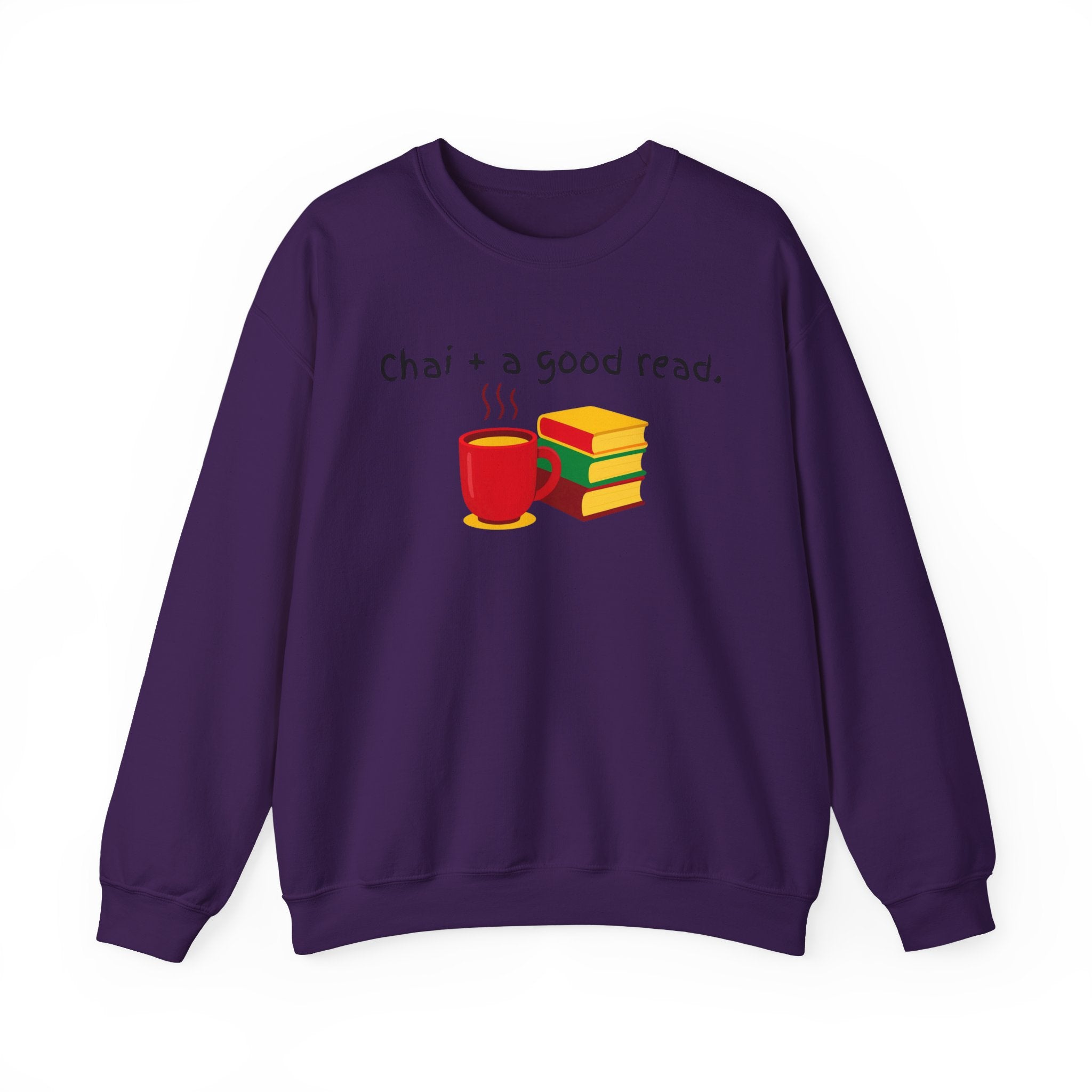 Cozy Reading Sweatshirt — "Chai + a Good Read" Crewneck