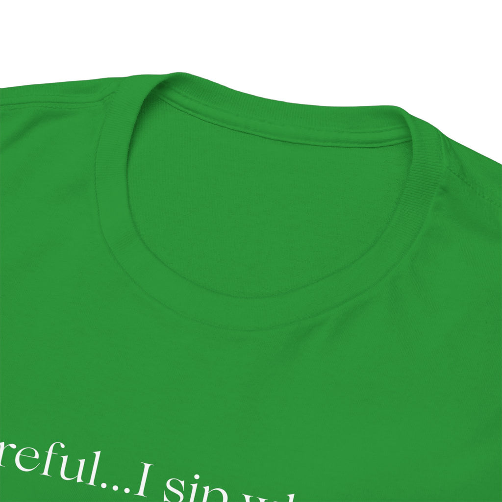 Funny Whiskey Tee — "Careful... I sip whiskey and make questionable eye contact" T-Shirt