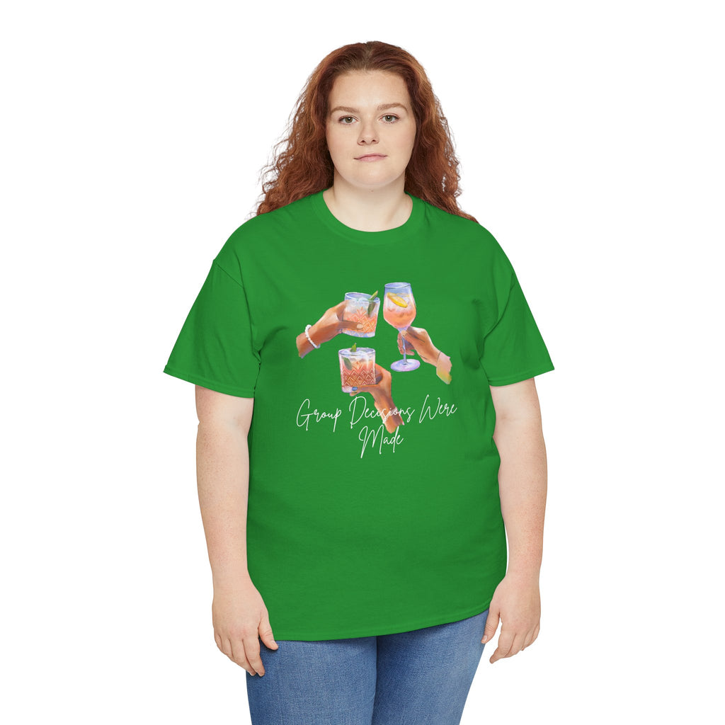 Cheers Wine T-Shirt — "Good Days Are Here" Toast Graphic Tee