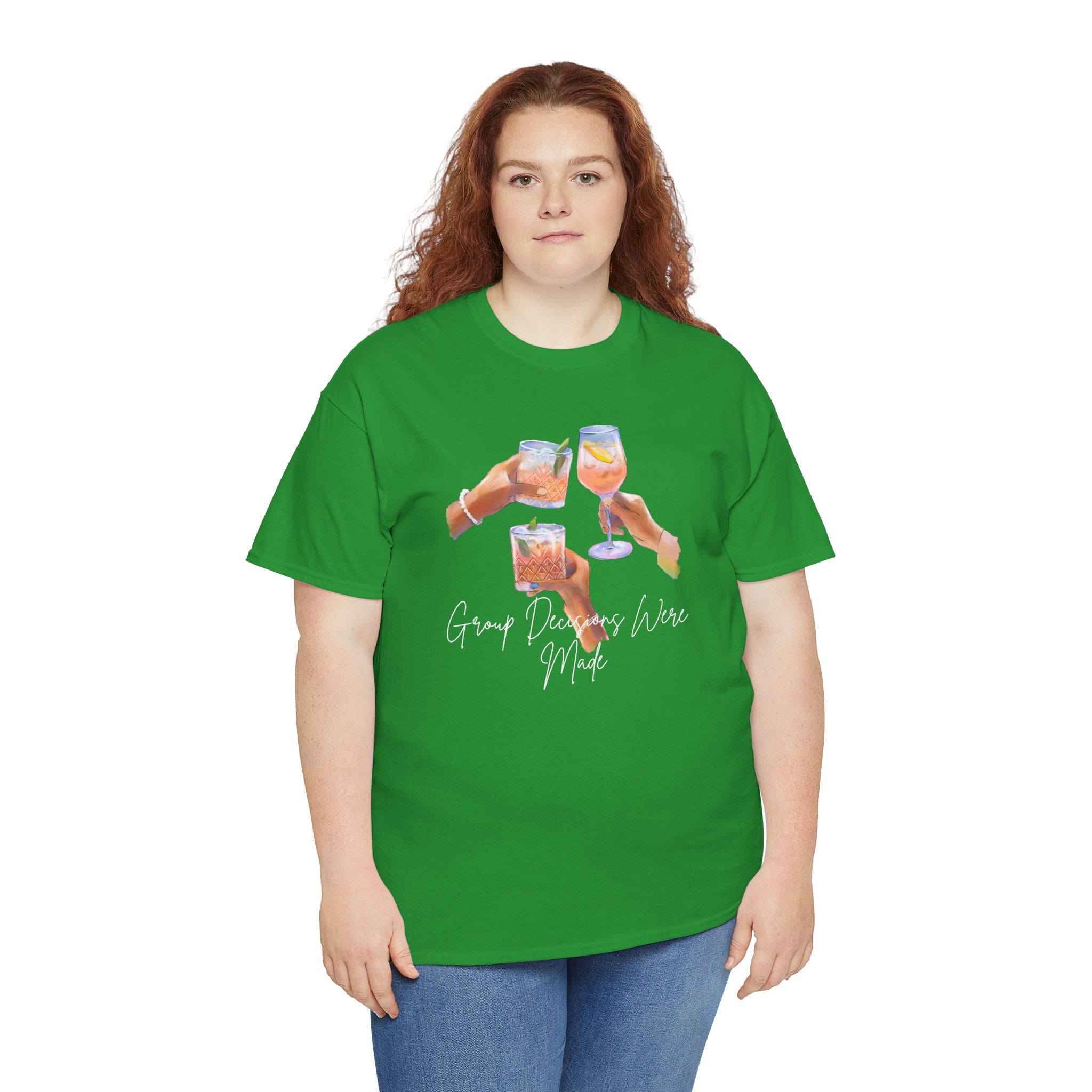 Cheers Wine T-Shirt — "Good Days Are Here" Toast Graphic Tee