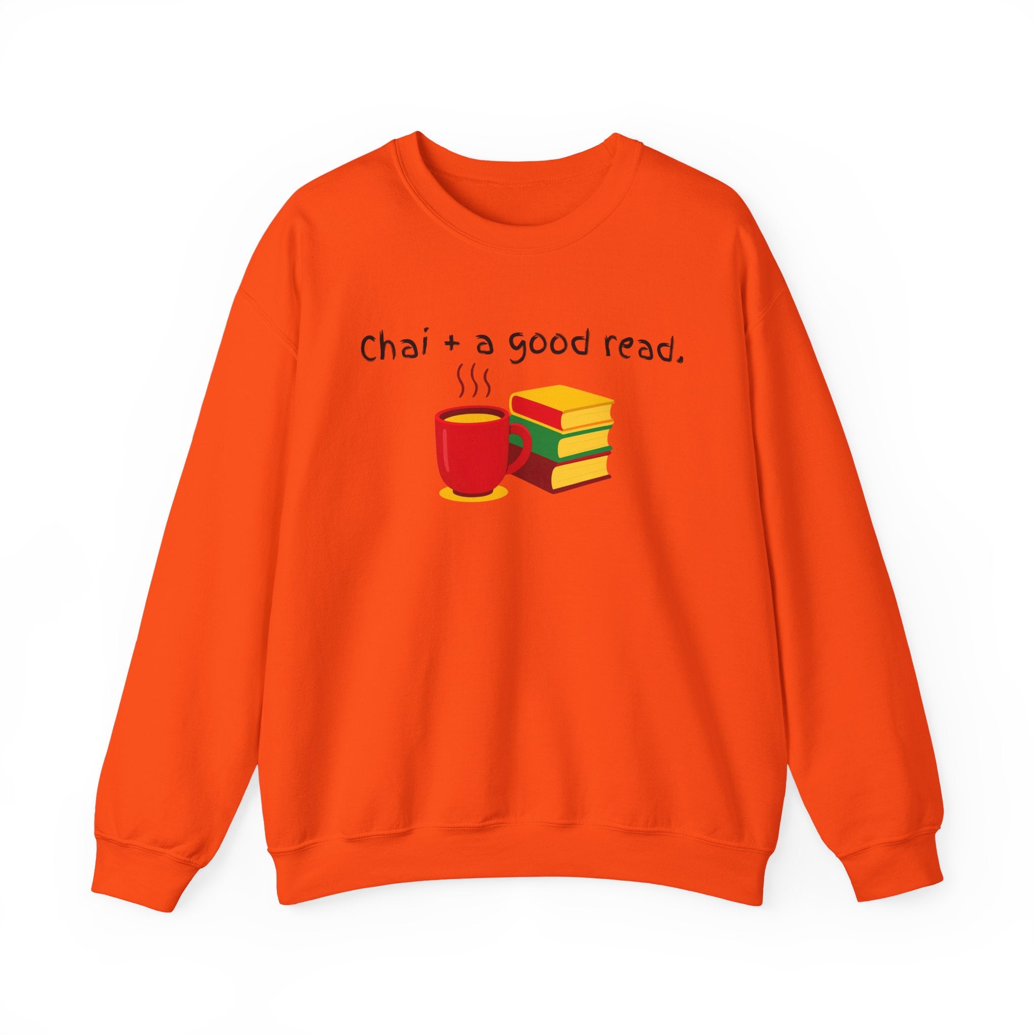 Cozy Reading Sweatshirt — "Chai + a Good Read" Crewneck