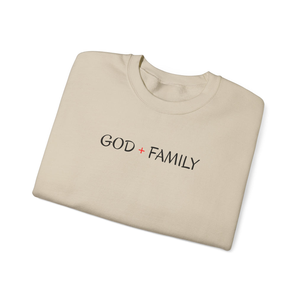 God + Family Crewneck Sweatshirt — Faith-Inspired Family Pullover