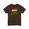 Juneteenth Graphic Tee — Rasta Flag Brushstroke Design