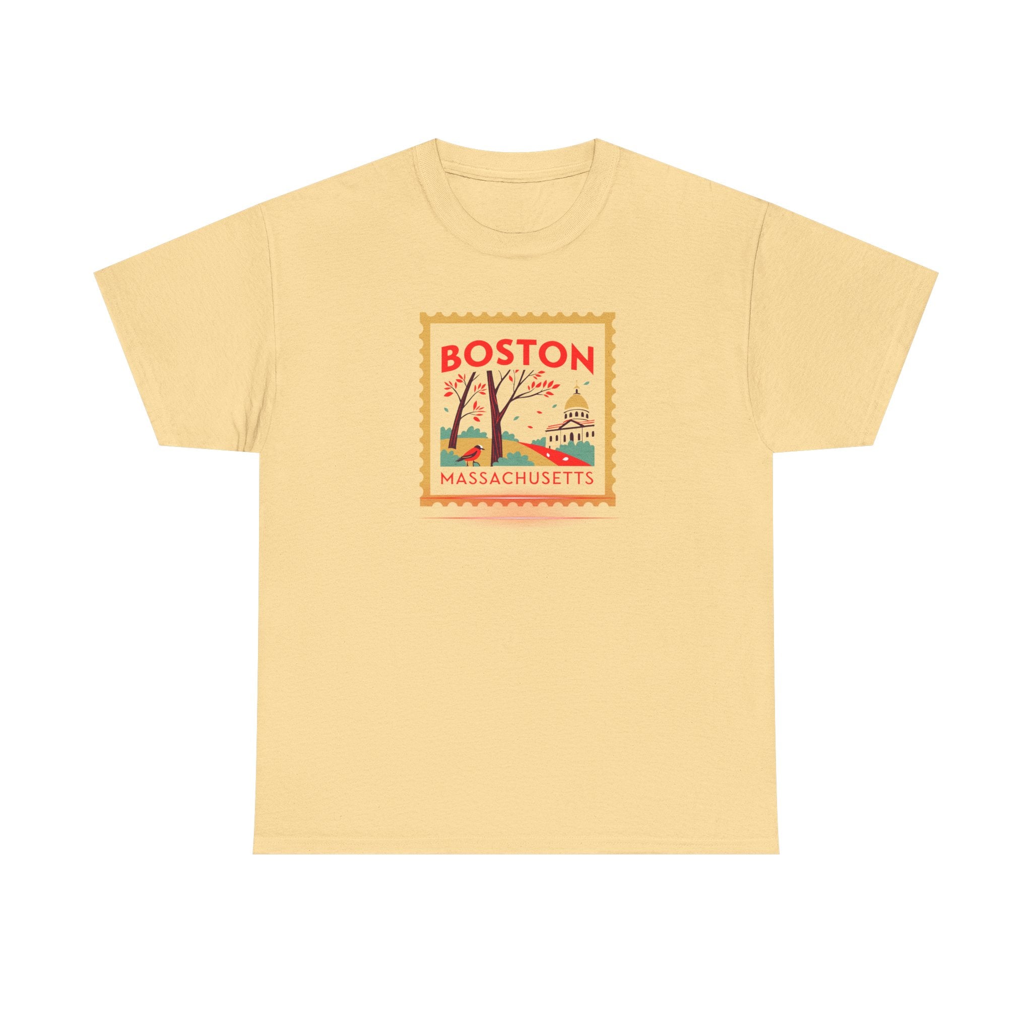 Boston Massachusetts Stamp Graphic Tee