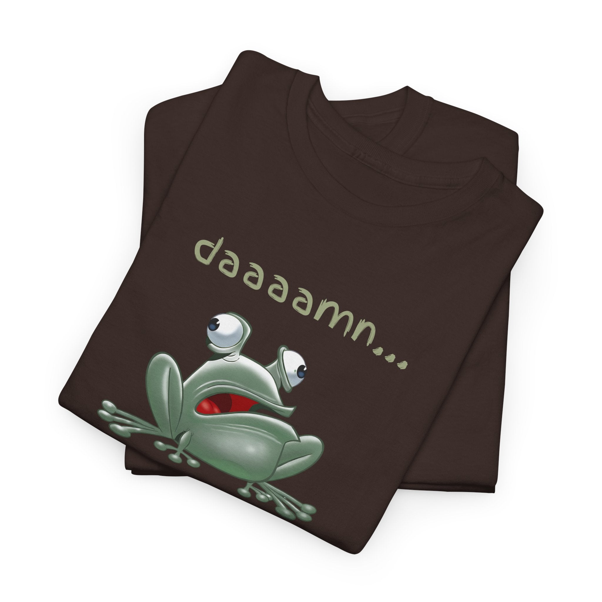 Frog "daaaamn..." T-Shirt — Funny Relaxed Frog Graphic Tee