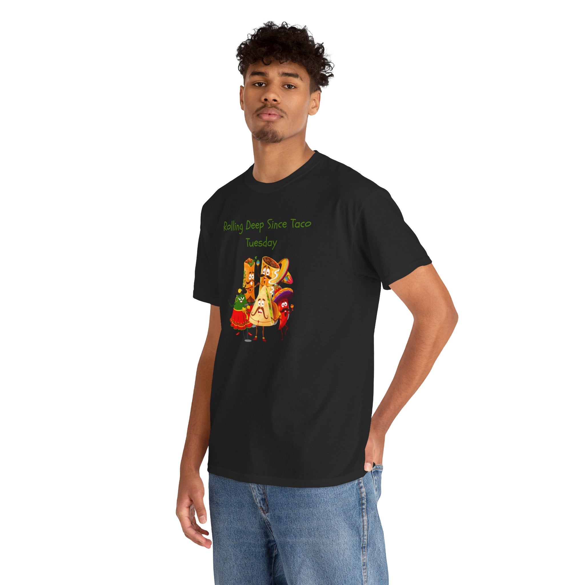Taco Tuesday Graphic Tee — "Rolling Deep Since Taco Tuesday" Funny Mexican Food Shirt