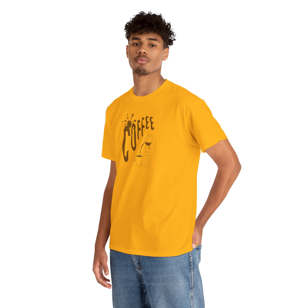 Coffee Splash T‑Shirt — Retro Coffee Typography Tee