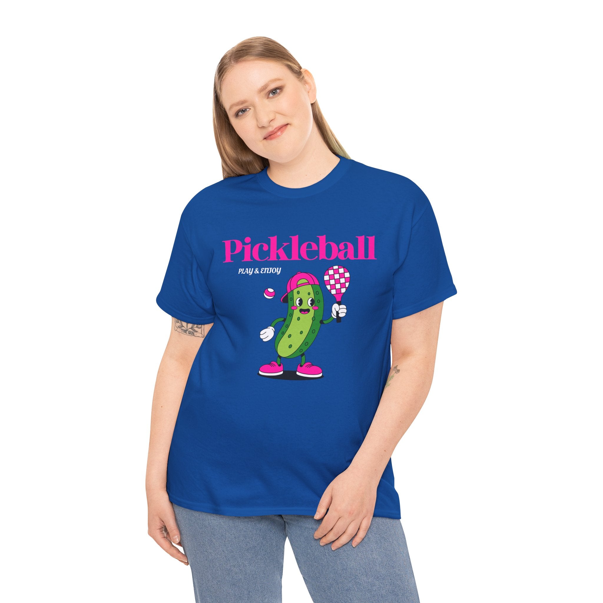 Pickleball Pickle Mascot Tee — Play & Enjoy Graphic T-Shirt