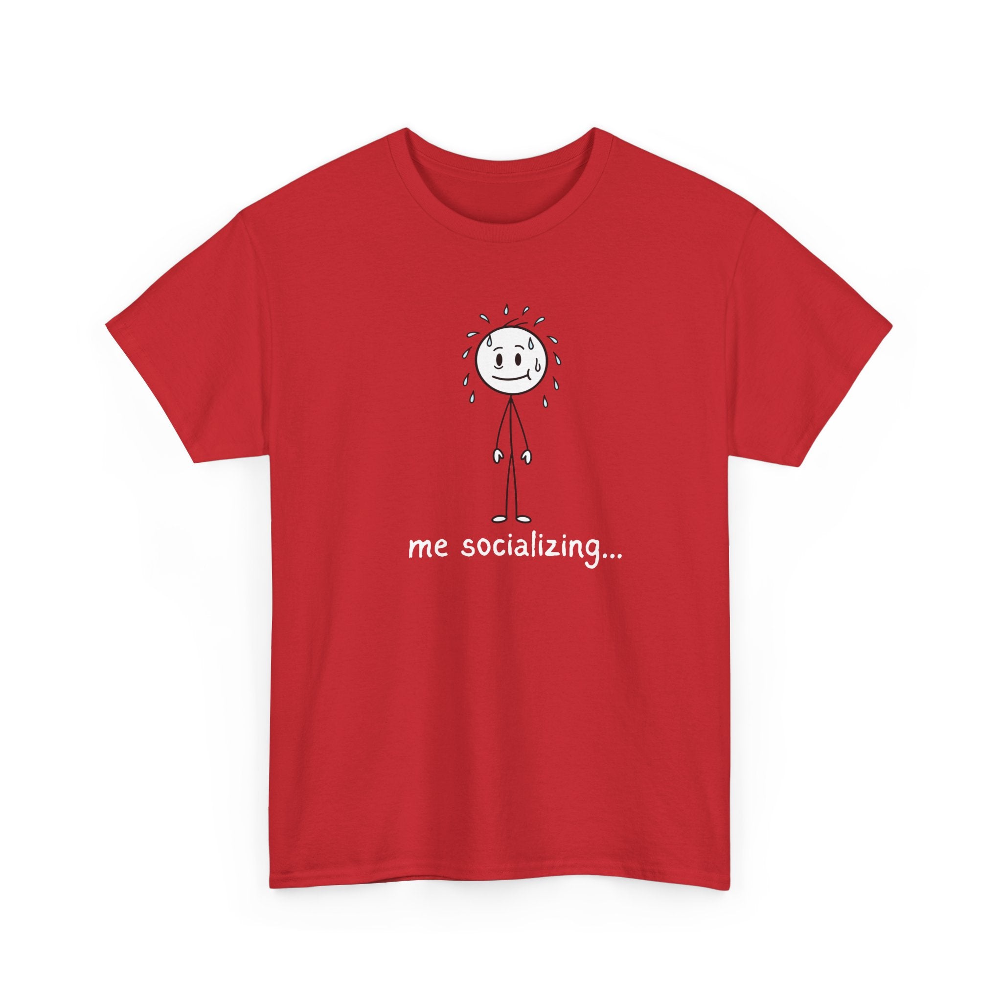 Me Socializing T-Shirt — Funny Introvert Stick Figure Tee