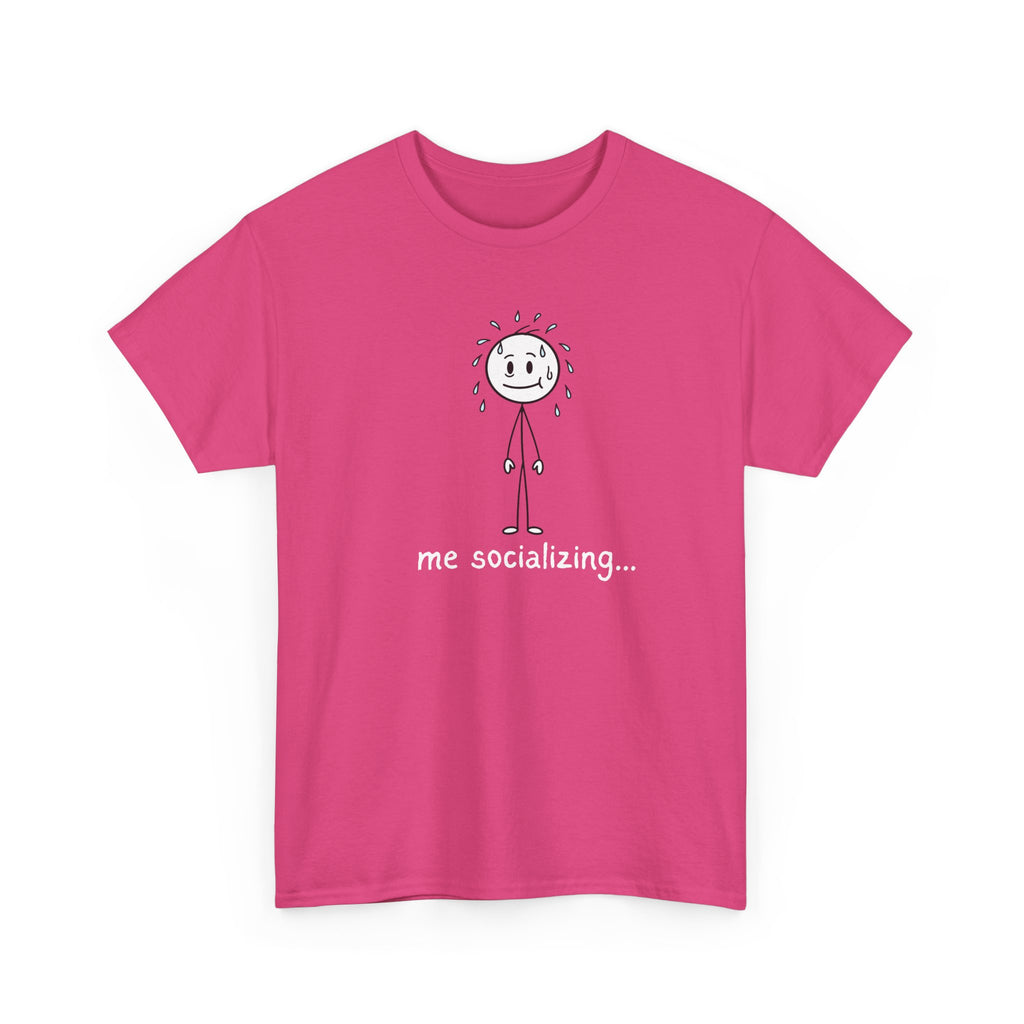 Me Socializing T-Shirt — Funny Introvert Stick Figure Tee