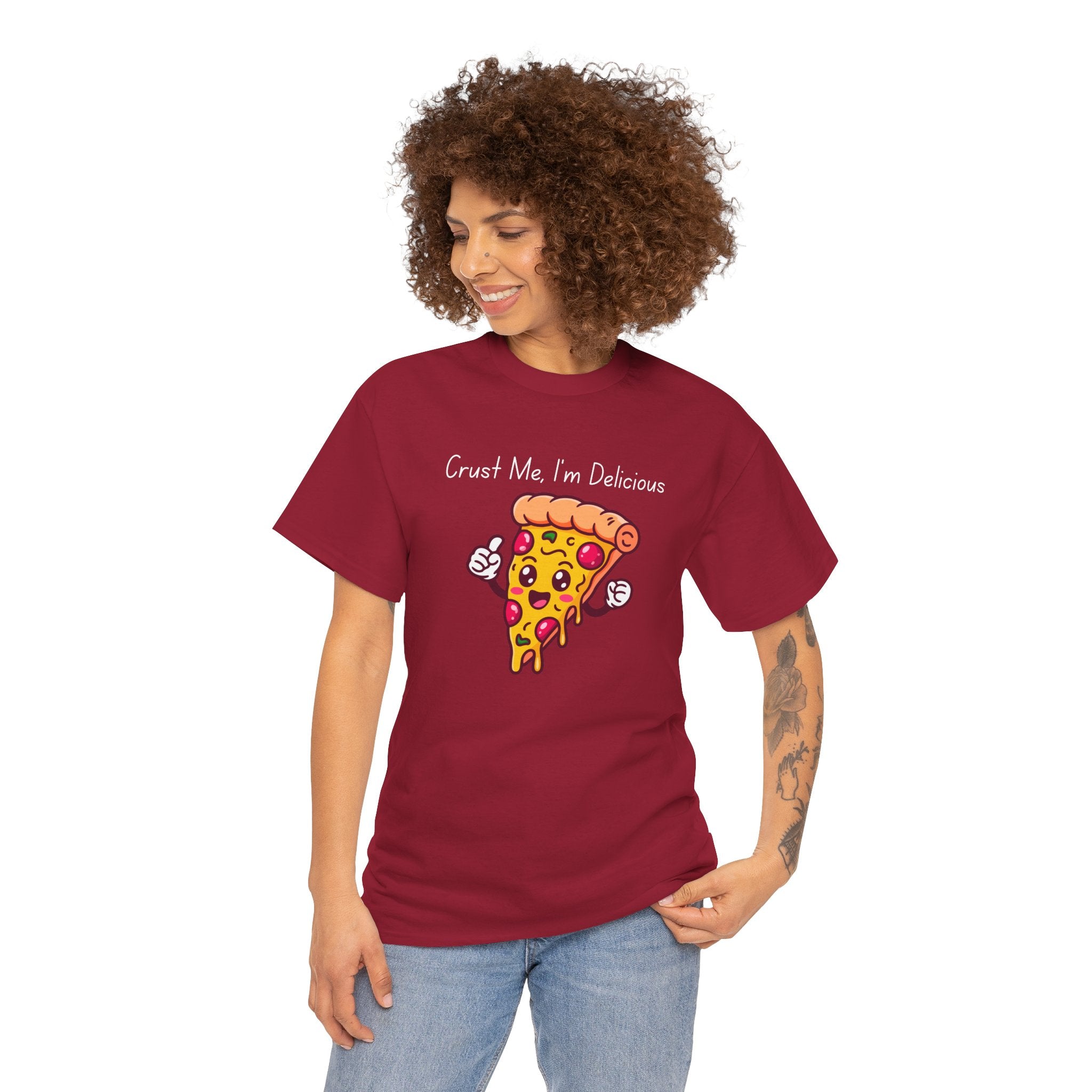 Pizza Slice Tee — "Crust Me, I'm Delicious" Funny Pizza Graphic Shirt