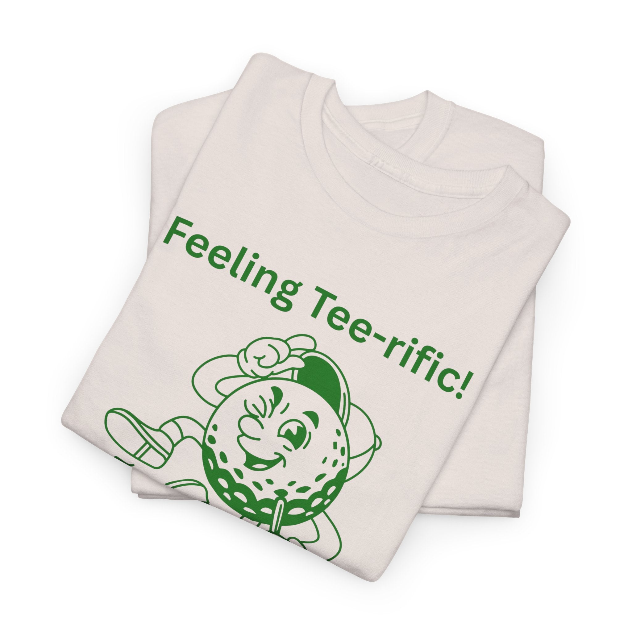 Golf Tee T-Shirt — "Feeling Tee-rific!" Vintage Golf Character Shirt