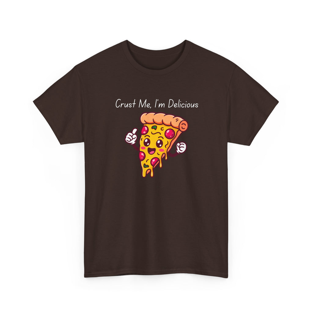 Pizza Slice Tee — "Crust Me, I'm Delicious" Funny Pizza Graphic Shirt