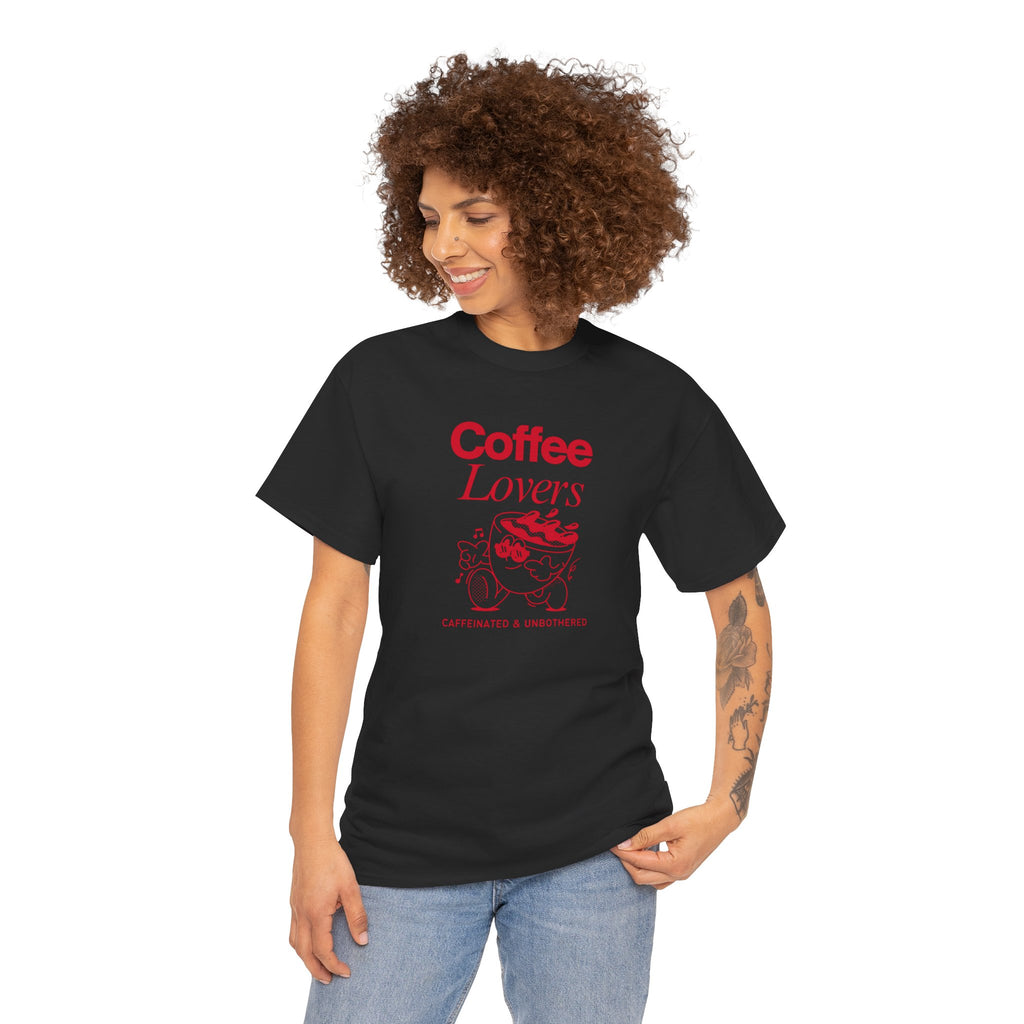 Coffee Lovers T-Shirt — Cute Red Coffee Cup Graphic Tee
