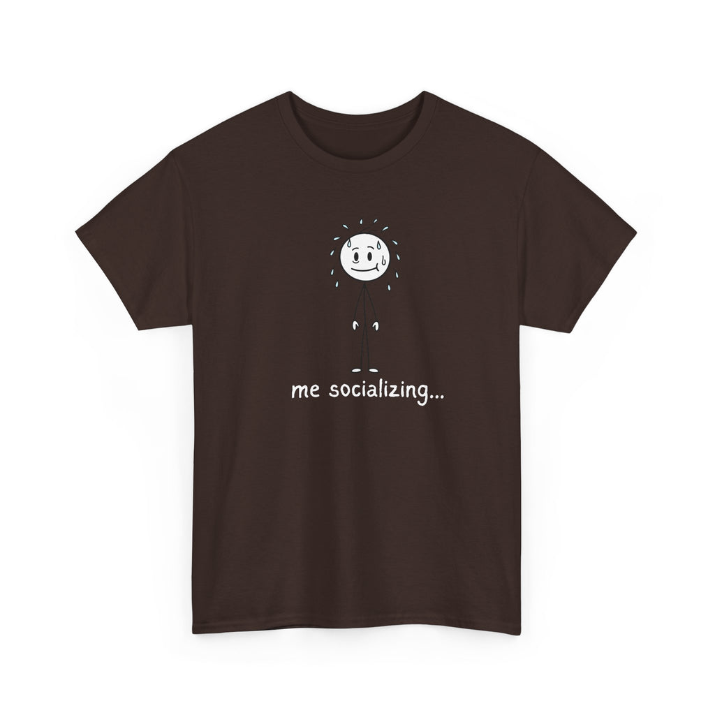 Me Socializing T-Shirt — Funny Introvert Stick Figure Tee