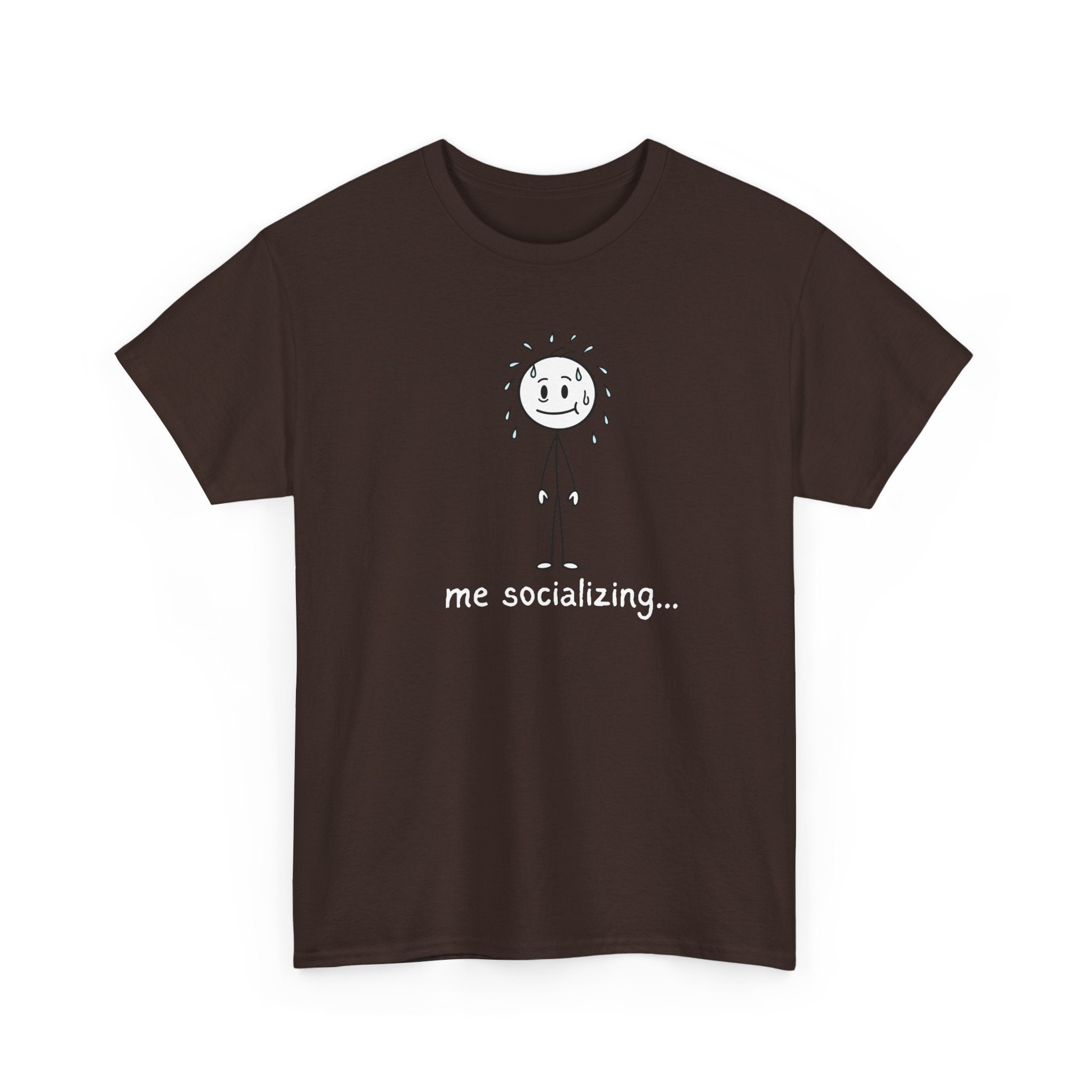 Me Socializing T-Shirt — Funny Introvert Stick Figure Tee