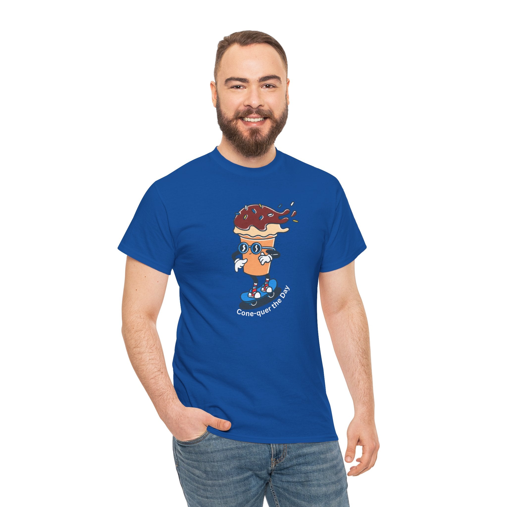 Donut Skateboard Cartoon Tee — "Can’t Stop Me" Graphic T-Shirt