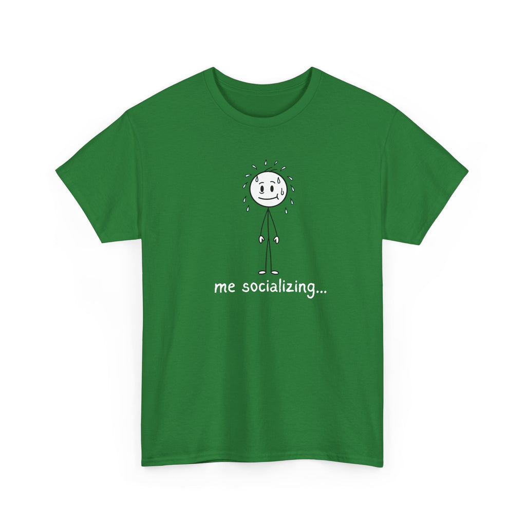 Me Socializing T-Shirt — Funny Introvert Stick Figure Tee