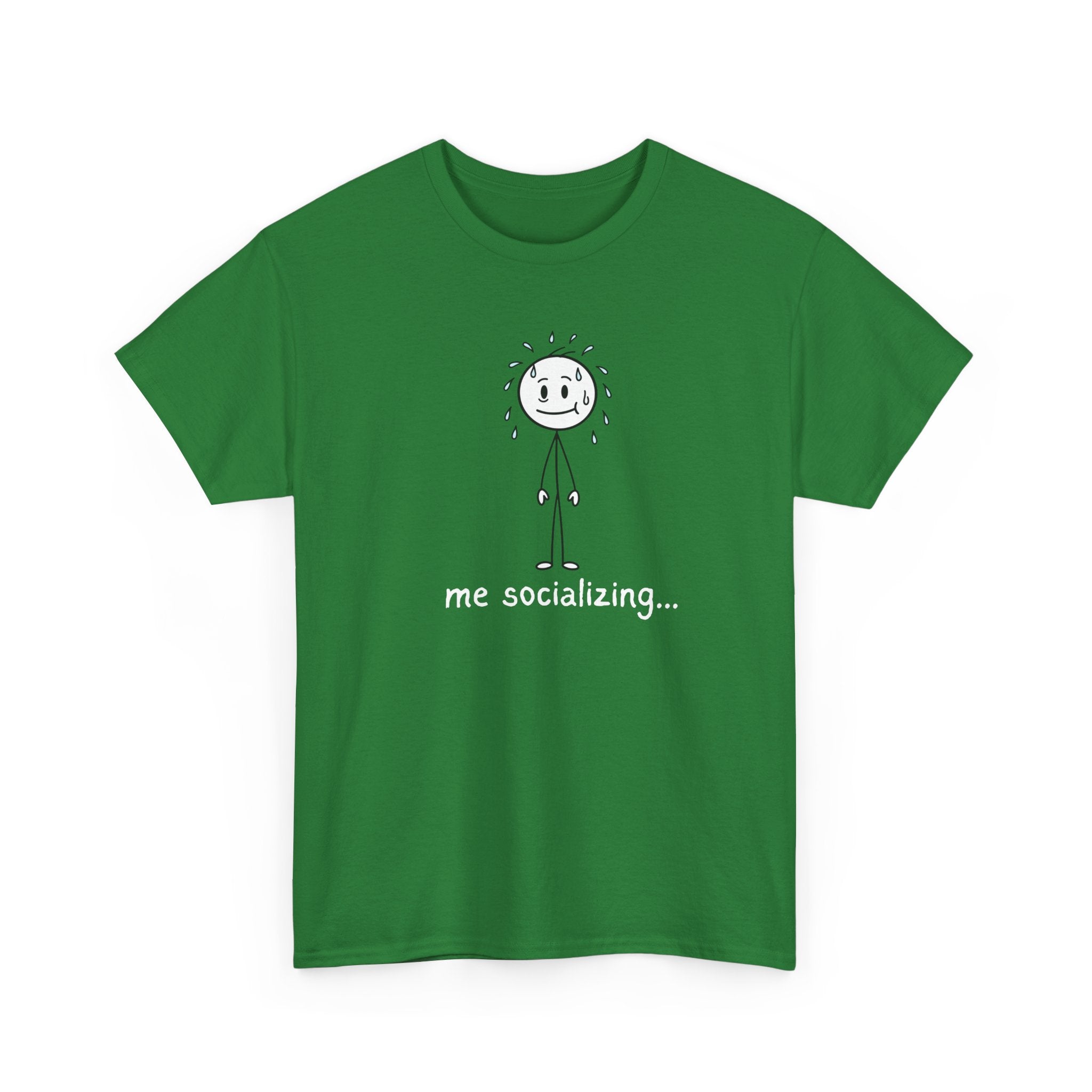 Me Socializing T-Shirt — Funny Introvert Stick Figure Tee