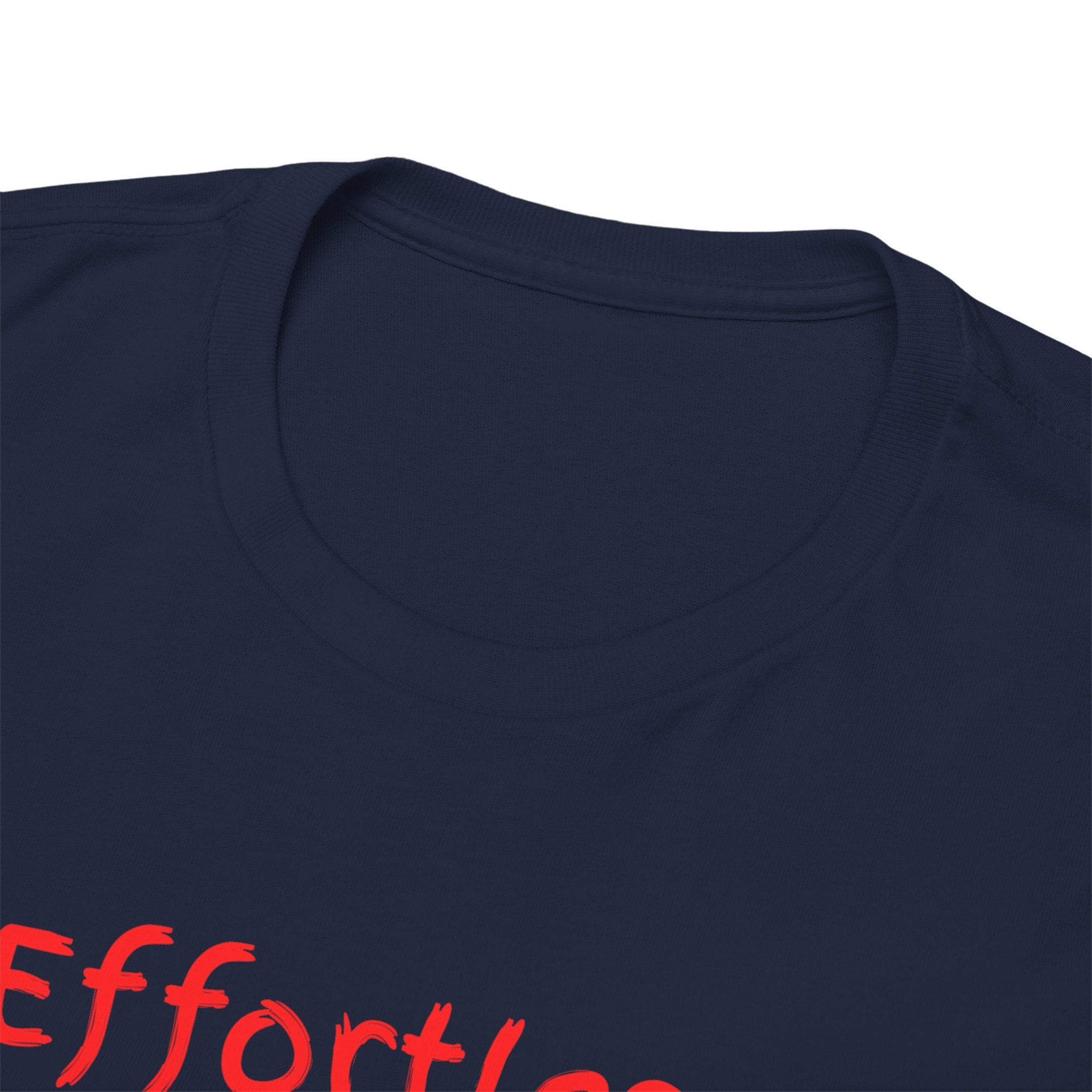 Effortless Tee — Minimal Red Script Graphic T-Shirt