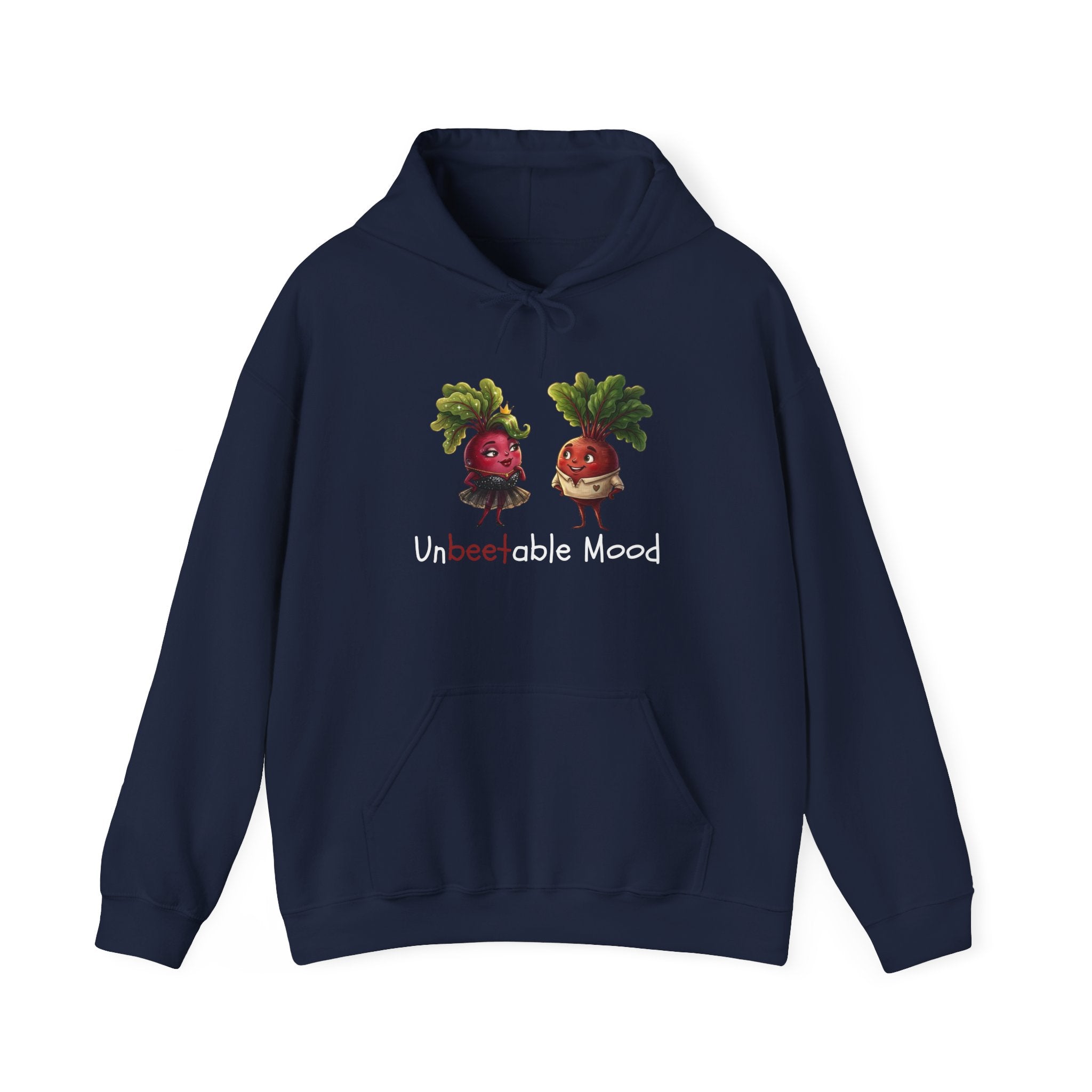 Radish 'Unbeetable Mood' Hoodie – Cute Veggie Couple Graphic Sweatshirt