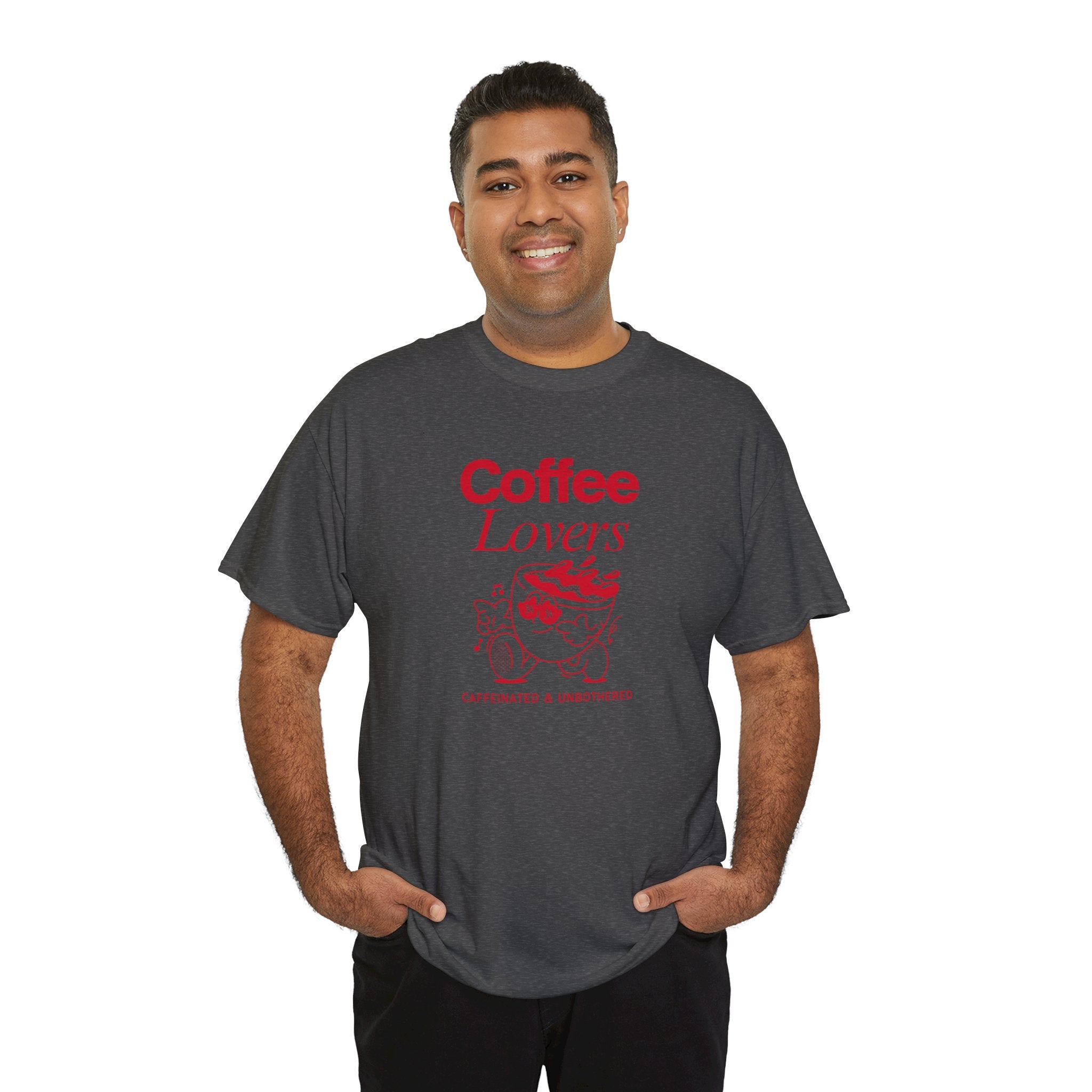 Coffee Lovers T-Shirt — Cute Red Coffee Cup Graphic Tee