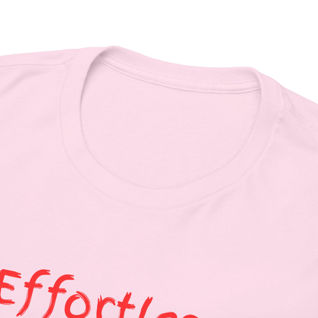 Effortless Tee — Minimal Red Script Graphic T-Shirt