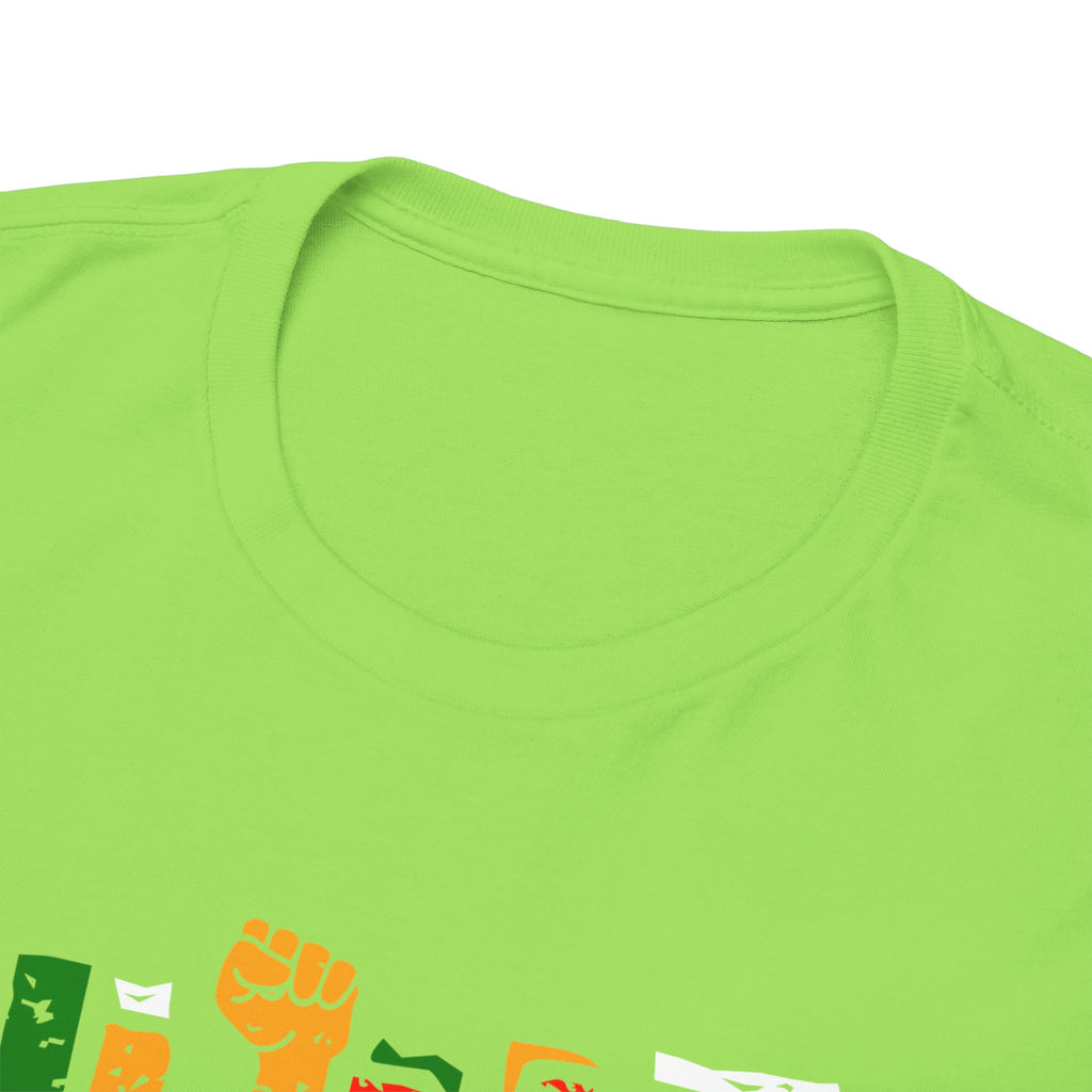 Juneteenth Celebration T-Shirt — "Made Us Stronger" Floral Block Letter Tee