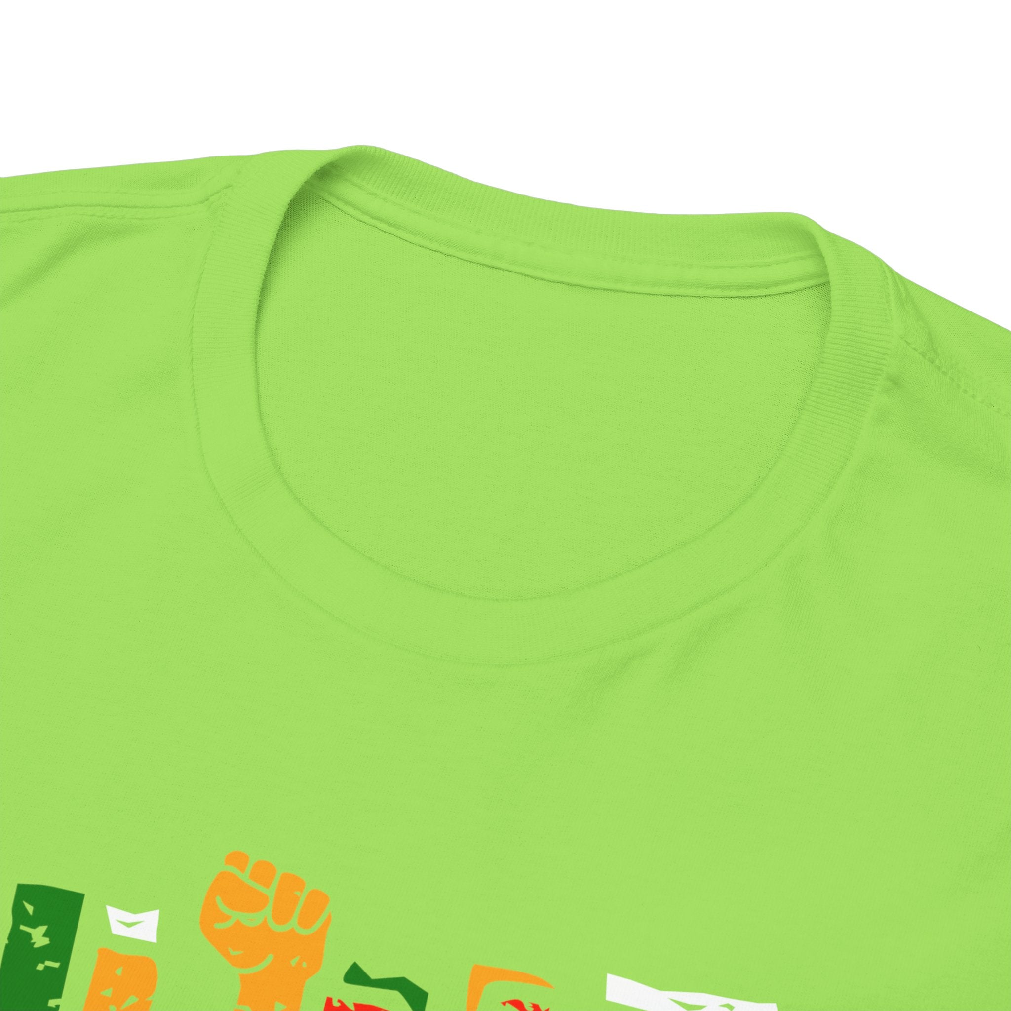 Juneteenth Celebration T-Shirt — "Made Us Stronger" Floral Block Letter Tee