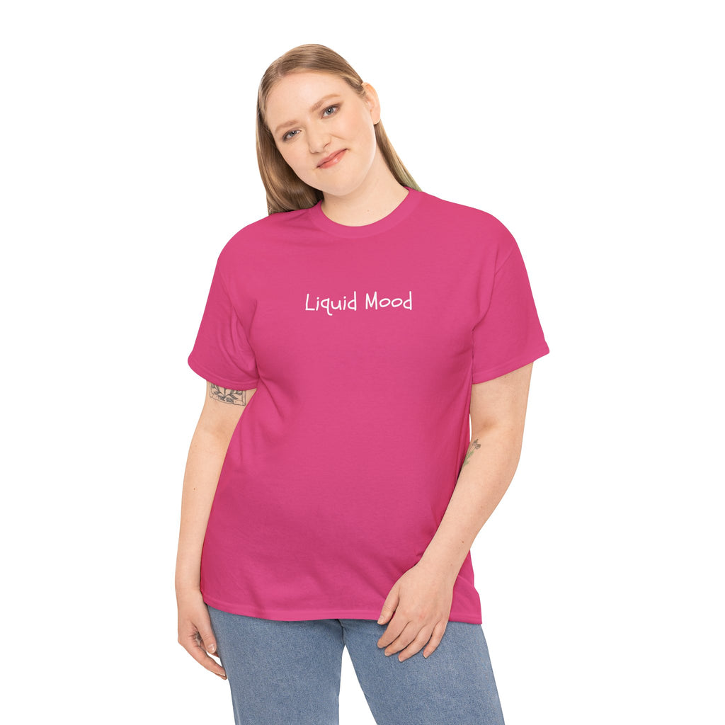 Liquid Mood Tee — Minimalist Black Graphic T‑Shirt