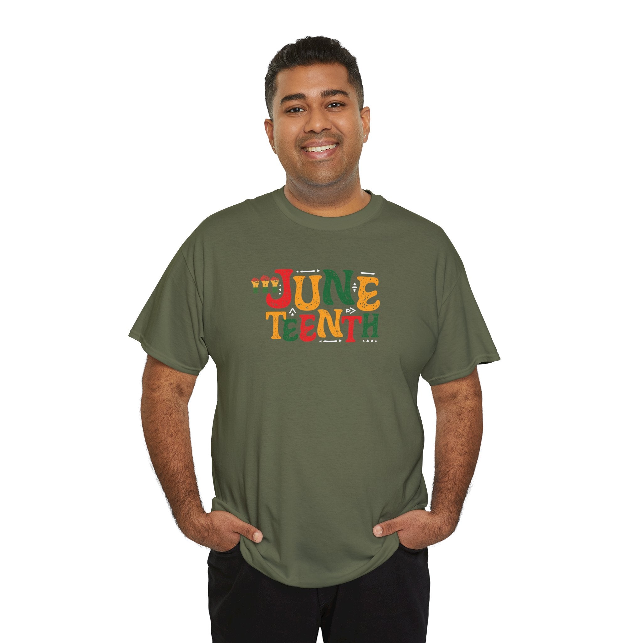 Juneteenth Graphic T-Shirt — Colorful Retro "Juneteenth" Tee (Jun 19 Celebration)