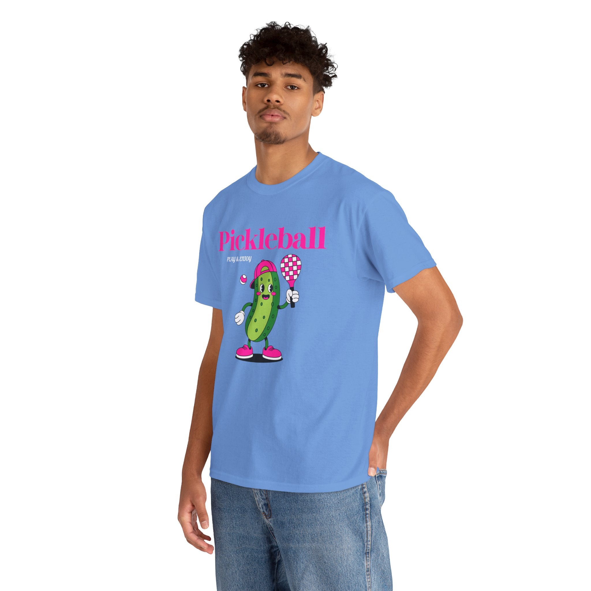 Pickleball Pickle Mascot Tee — Play & Enjoy Graphic T-Shirt