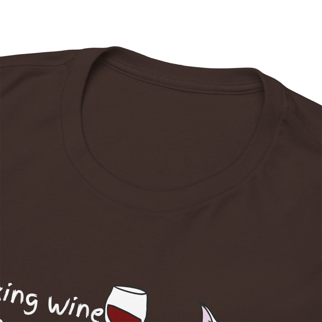 Drinking Wine, Feline Fine Cat Tee